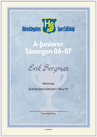 Exempel på idrottsdiplom